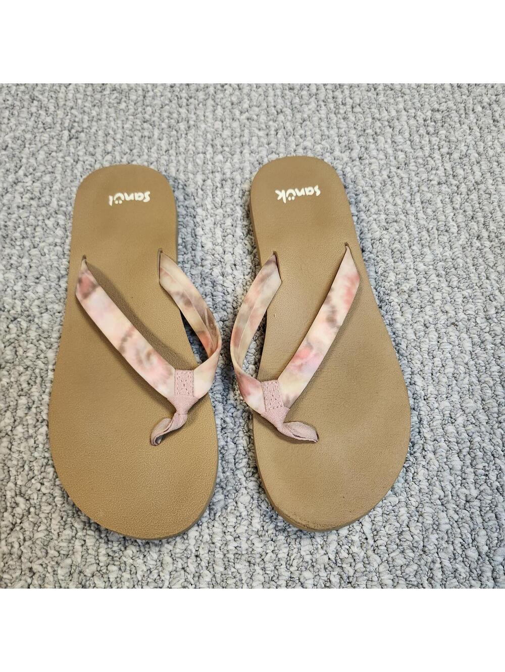 Sanuk Women's Multicolor Flip Flop Sandals Size 10